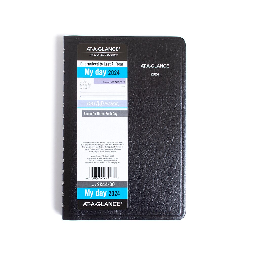 2024 AtAGlance Daily Planner 5"x8" Black